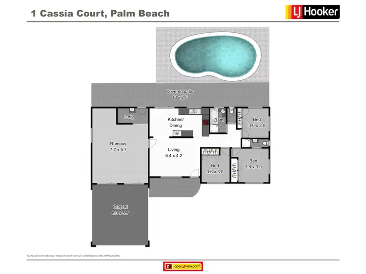 Floorplan of Homely house listing, 1 Cassia Court, Palm Beach QLD 4221