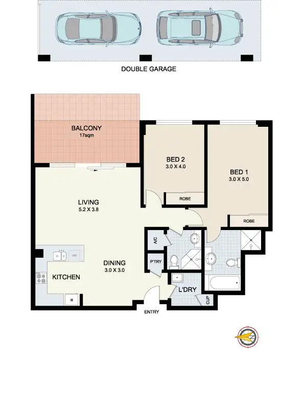 Floorplan of Homely apartment listing, 197/4 Dolphin Close, Chiswick NSW 2046
