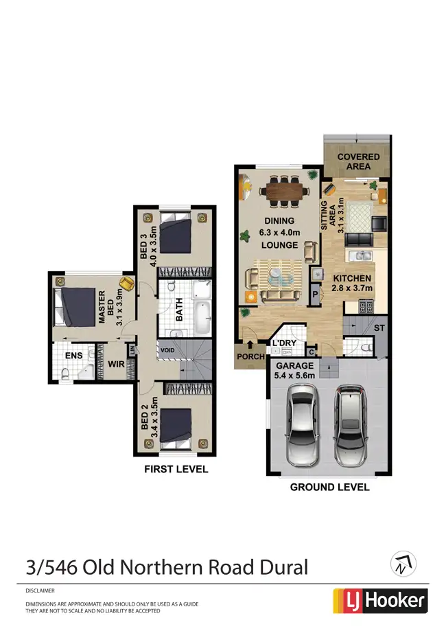 Floorplan of Homely townhouse listing, 3/546 Old Northern Road, Dural NSW 2158