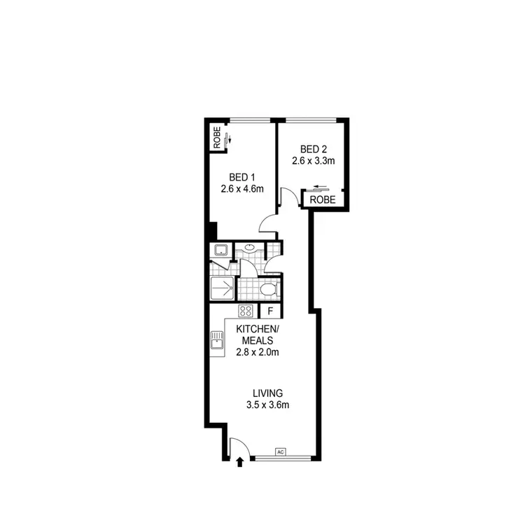 Floorplan of Homely apartment listing, 418/9 Paxtons Walk, Adelaide SA 5000