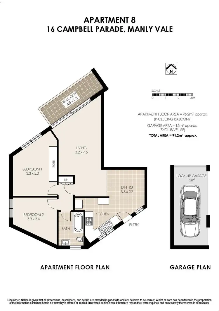 Floorplan of Homely apartment listing, 8/16 Campbell Parade, Manly Vale NSW 2093