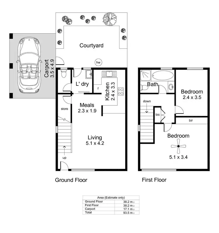 Floorplan of Homely townhouse listing, 4/2 Rowells Road, Lockleys SA 5032
