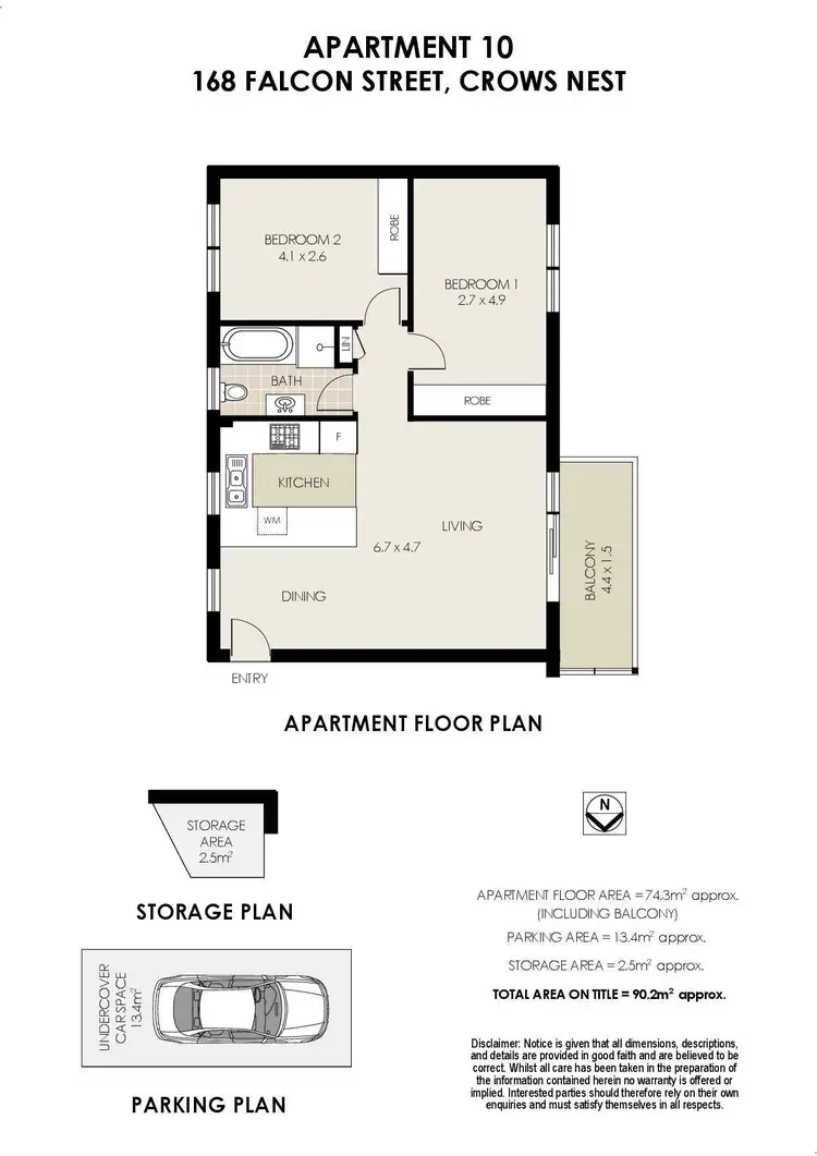 Floorplan of Homely unit listing, 10/168 Falcon Street, Crows Nest NSW 2065