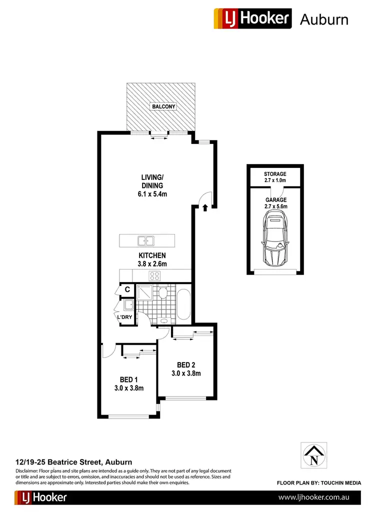 Floorplan of Homely unit listing, 12/19-25 Beatrice Street, Auburn NSW 2144