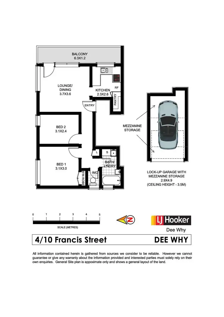 Floorplan of Homely unit listing, 4/10 Francis Street, Dee Why NSW 2099