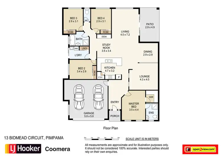 Floorplan of Homely house listing, 13 Bidmead Circuit, Pimpama QLD 4209