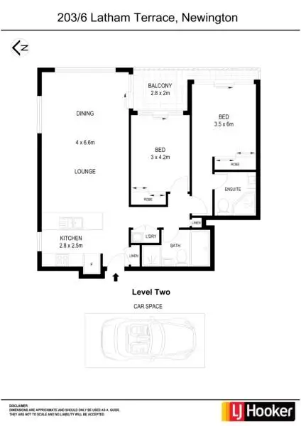 Floorplan of Homely apartment listing, 203/6 Latham Terrace, Newington NSW 2127