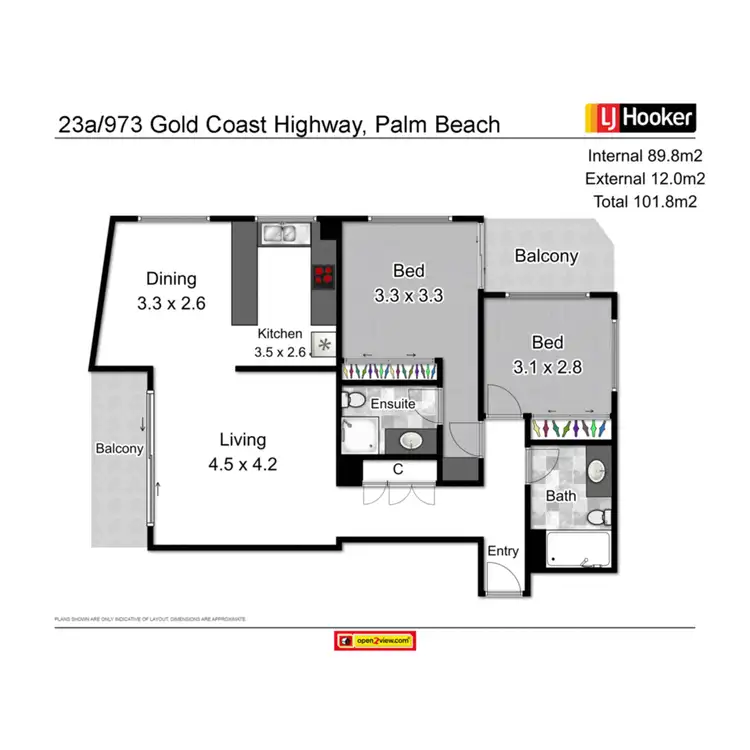 Floorplan of Homely apartment listing, 23A/973 Gold Coast Highway, Palm Beach QLD 4221
