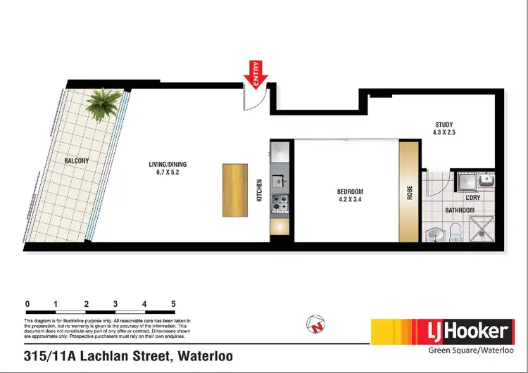 Floorplan of Homely apartment listing, 315/11A Lachlan Street, Waterloo NSW 2017