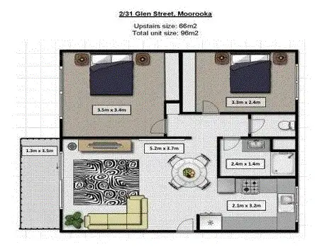 Floorplan of Homely unit listing, 2/31 Glen Street, Moorooka QLD 4105