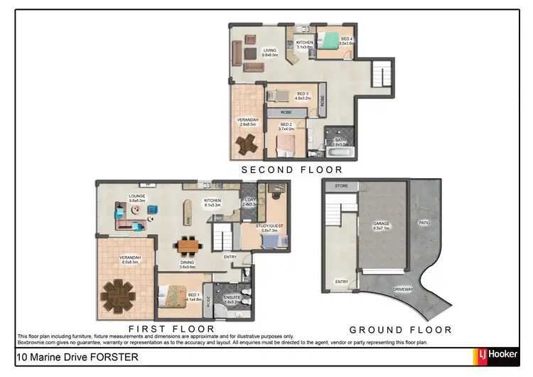 Floorplan of Homely house listing, 10 Marine Drive, Forster NSW 2428
