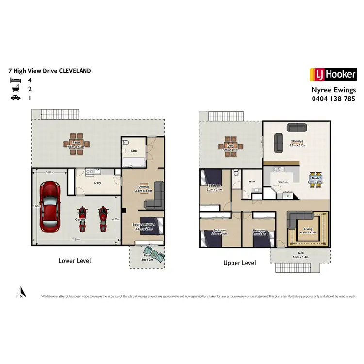 Floorplan of Homely house listing, 7 High View Drive, Cleveland QLD 4163