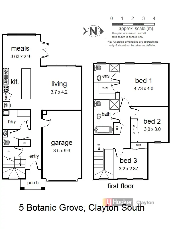 Floorplan of Homely townhouse listing, 5 Botanic Drive, Clayton South VIC 3169