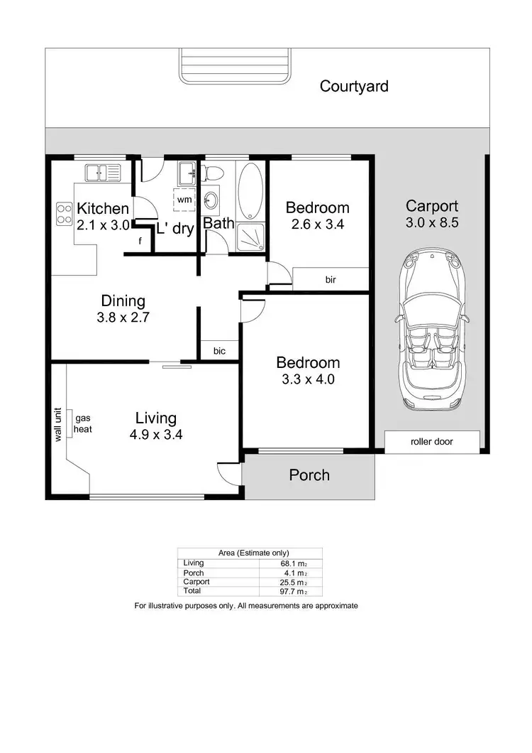 Floorplan of Homely unit listing, 3/34 Selbourne Avenue, Rostrevor SA 5073