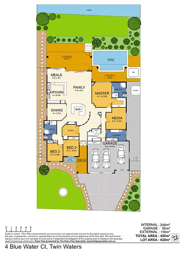 Floorplan of Homely house listing, 4 Blue Water Court, Twin Waters QLD 4564
