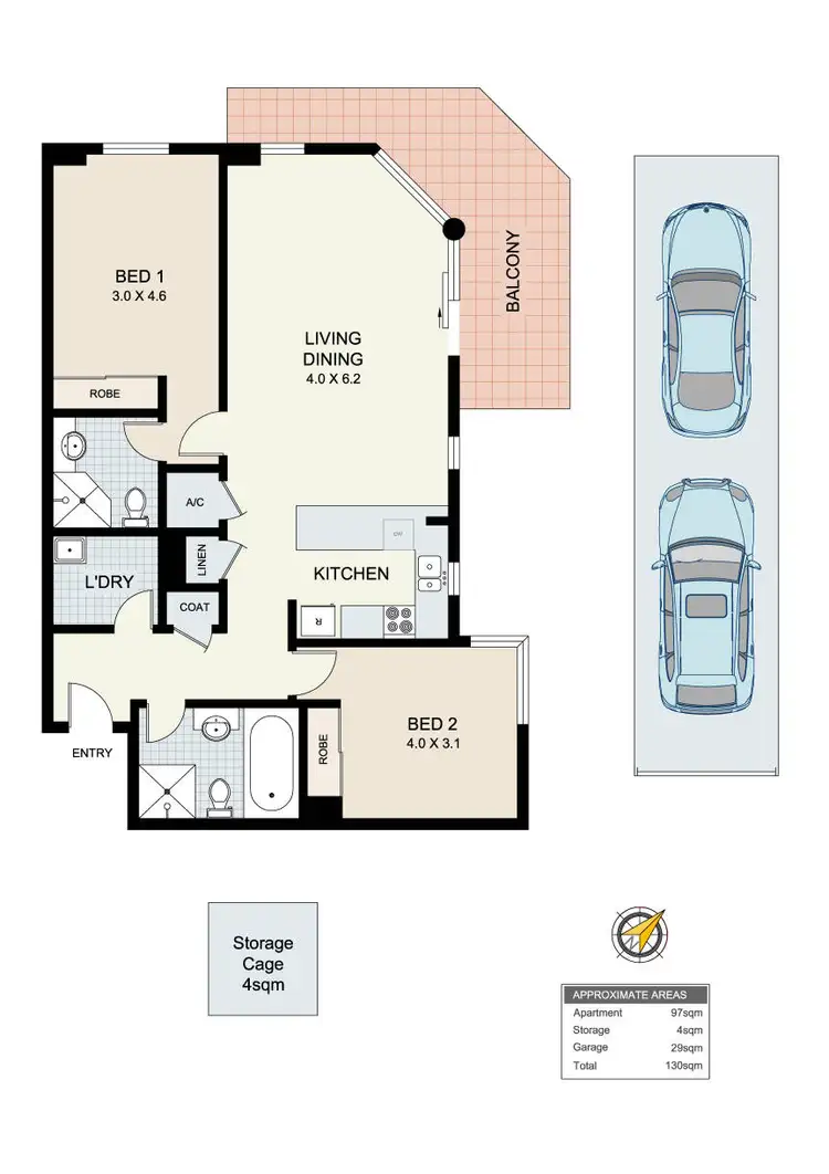 Floorplan of Homely apartment listing, 195/4 Dolphin Close, Chiswick NSW 2046
