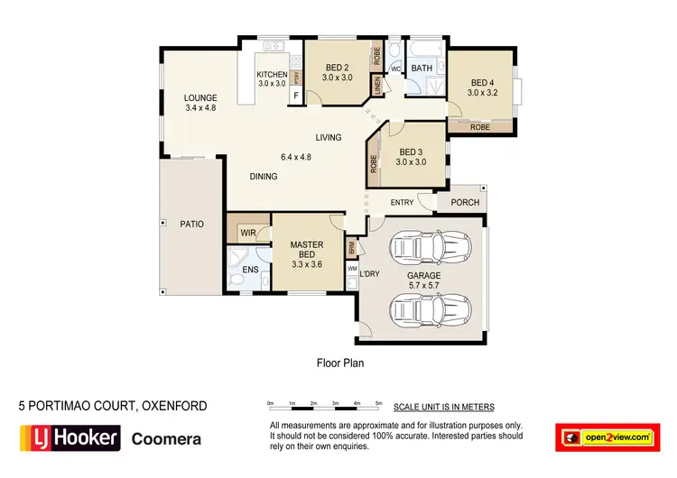 Floorplan of Homely house listing, 5 Portimao Court, Oxenford QLD 4210