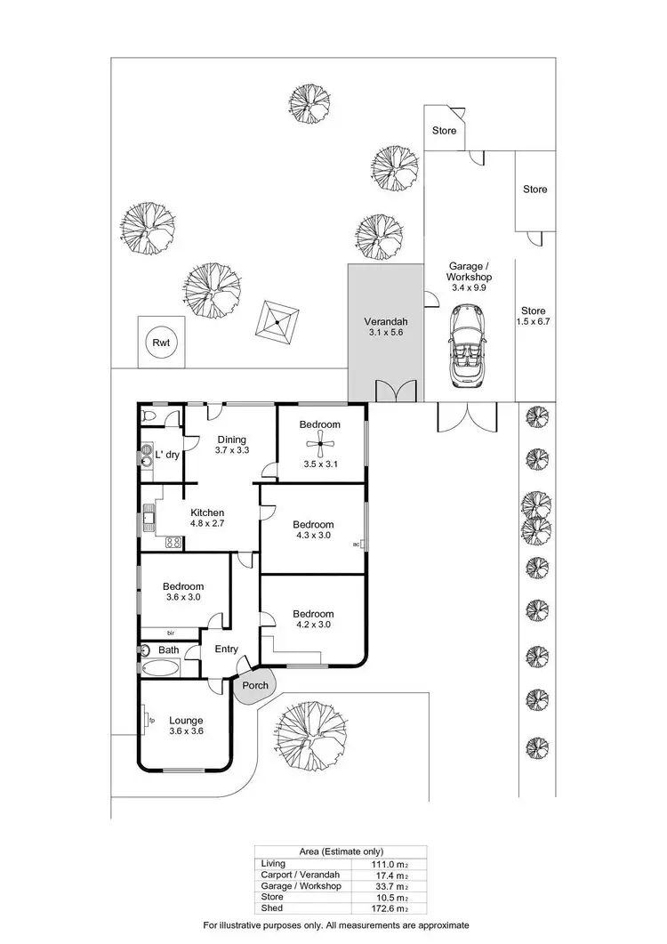Floorplan of Homely house listing, 46 Elston Street, Brooklyn Park SA 5032