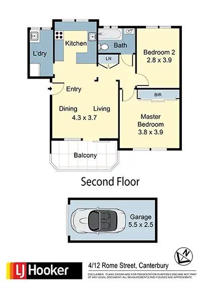 Floorplan of Homely apartment listing, 4/12 Rome Street, Canterbury NSW 2193