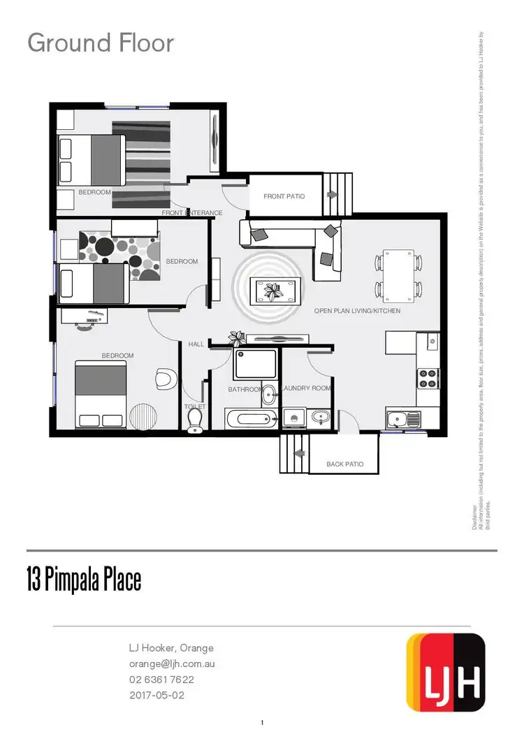 Floorplan of Homely house listing, 13 Pimpala Place, Orange NSW 2800