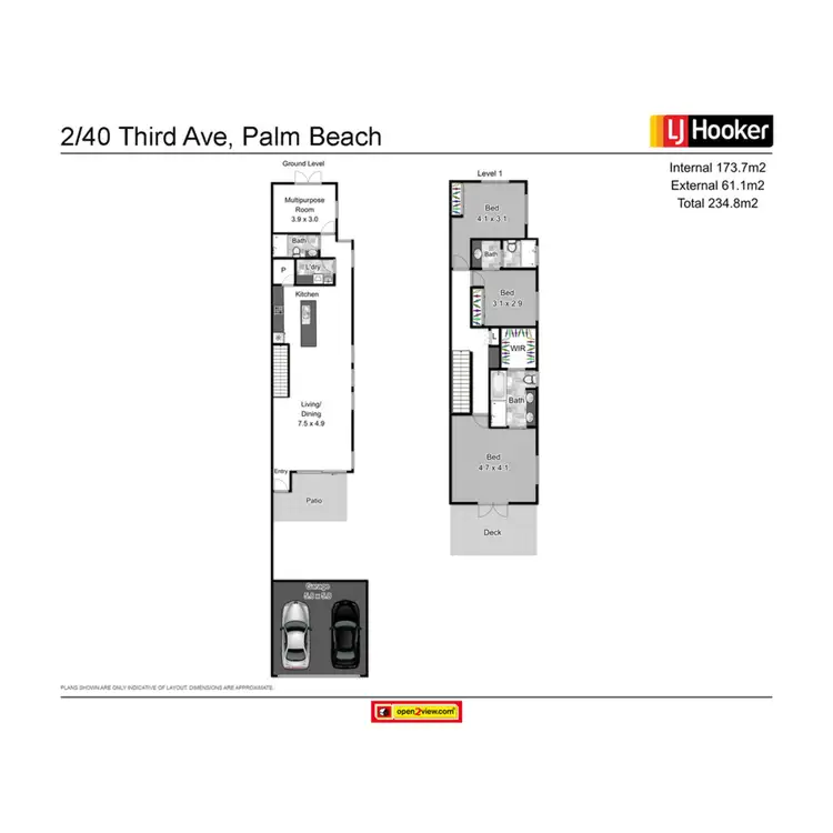 Floorplan of Homely semi-detached listing, 2/40 Third Avenue, Palm Beach QLD 4221
