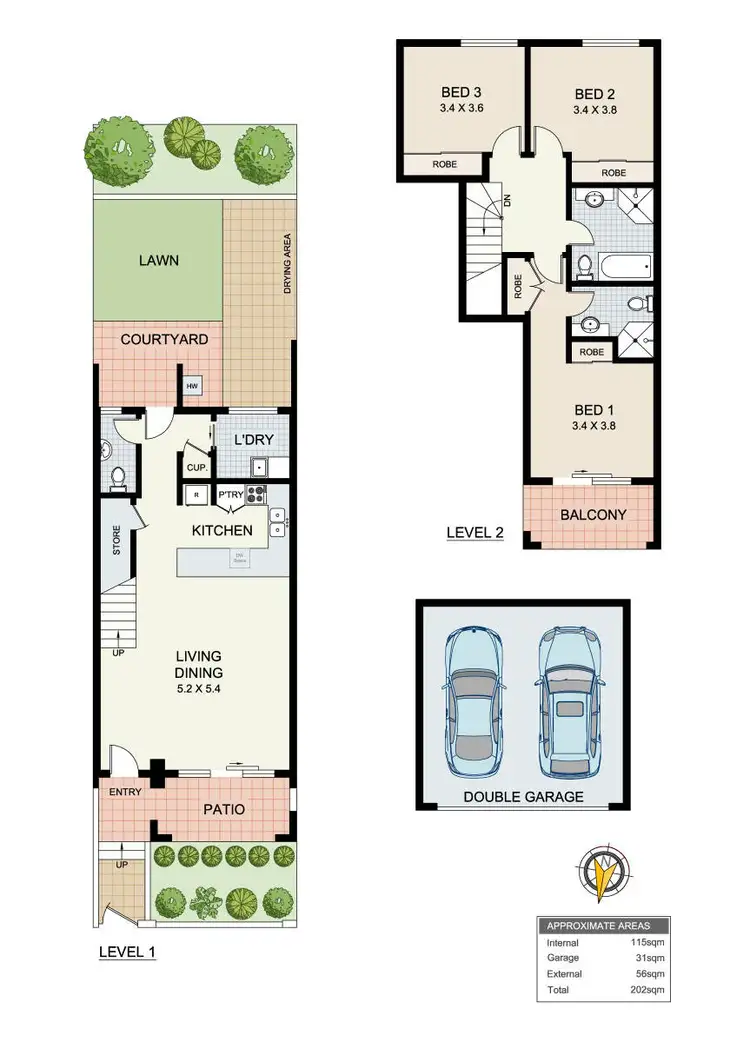 Floorplan of Homely townhouse listing, 11/6-10 Beronga Street, North Strathfield NSW 2137