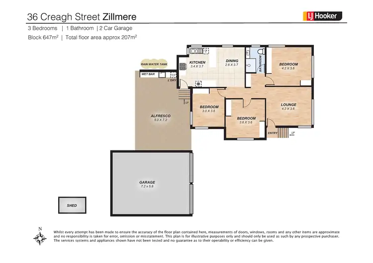 Floorplan of Homely house listing, 36 Creagh Street, Zillmere QLD 4034