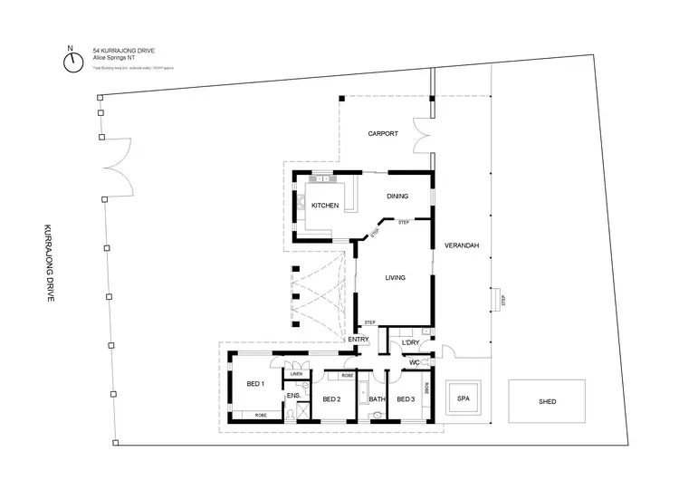 Floorplan of Homely house listing, 54 Kurrajong Drive, East Side NT 870