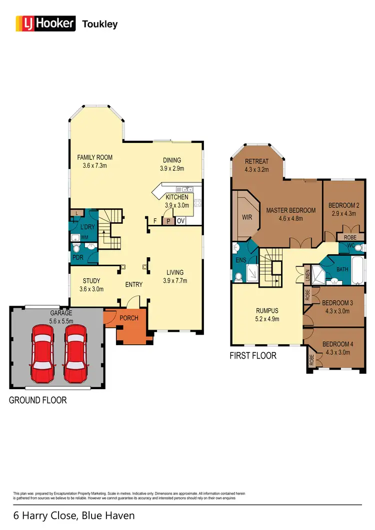 Floorplan of Homely house listing, 6 Harry Close, Blue Haven NSW 2262