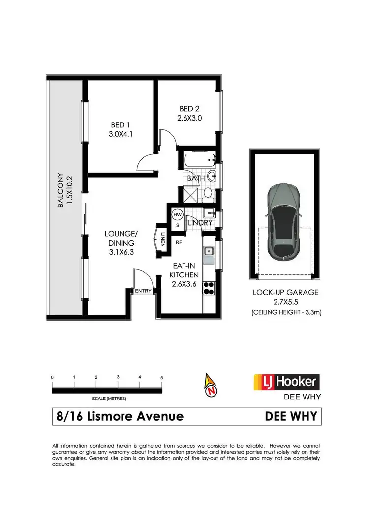 Floorplan of Homely unit listing, 8/16 Lismore Avenue, Dee Why NSW 2099