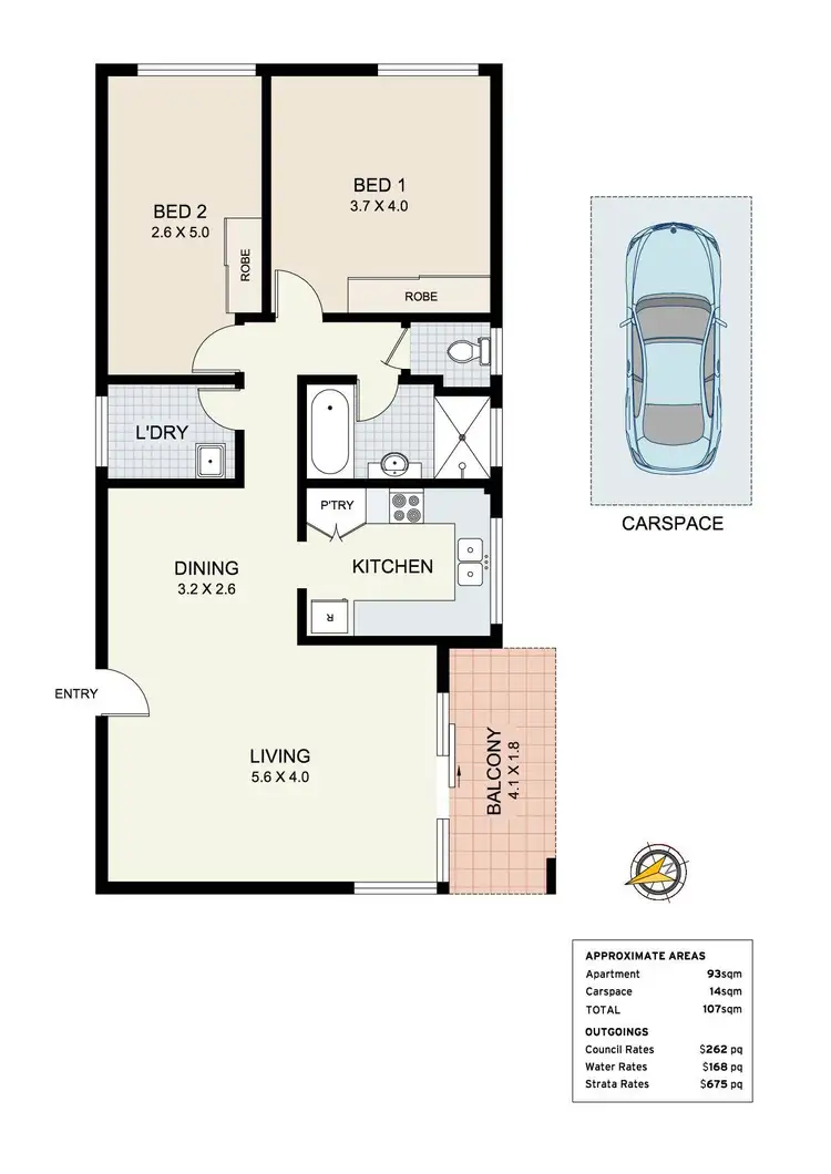 Floorplan of Homely apartment listing, 5/283 Victoria Place, Drummoyne NSW 2047
