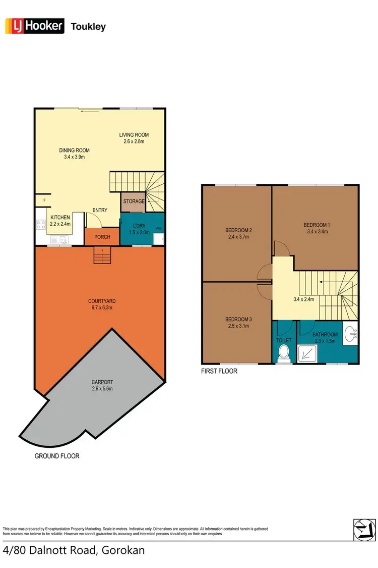 Floorplan of Homely townhouse listing, 4/80 Dalnott Road, Gorokan NSW 2263