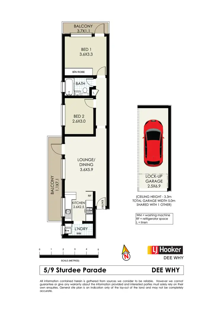 Floorplan of Homely apartment listing, 5/9 Sturdee Parade, Dee Why NSW 2099