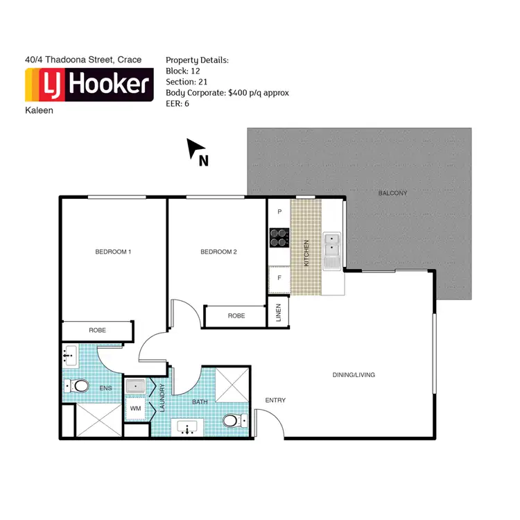 Floorplan of Homely unit listing, 40/4 Thadoona Street, Crace ACT 2911