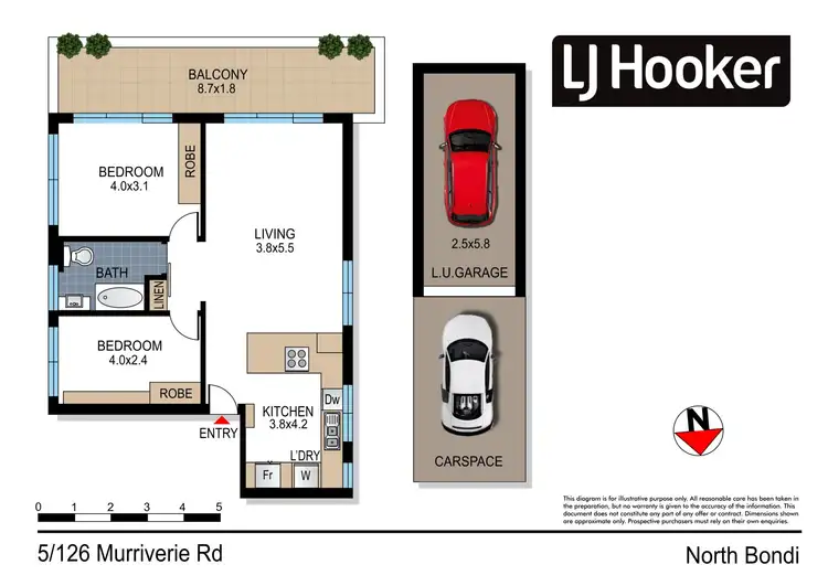 Floorplan of Homely apartment listing, 5/126 Murriverie Road, North Bondi NSW 2026