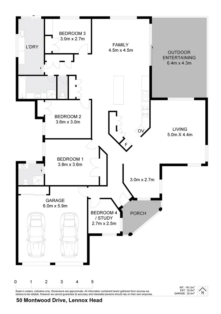 Floorplan of Homely house listing, 50 Montwood Drive, Lennox Head NSW 2478