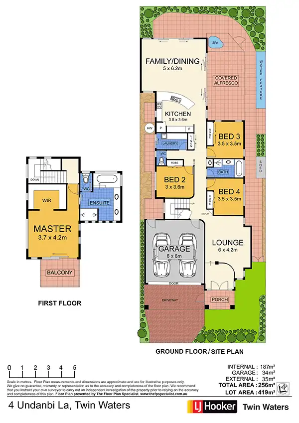 Floorplan of Homely house listing, 4 Undanbi Lane, Twin Waters QLD 4564