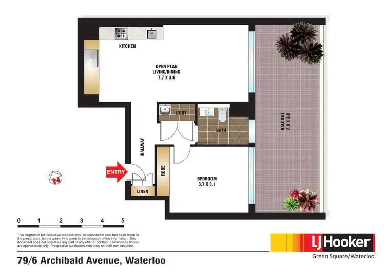 Floorplan of Homely apartment listing, 79/6 Archibald Avenue, Waterloo NSW 2017