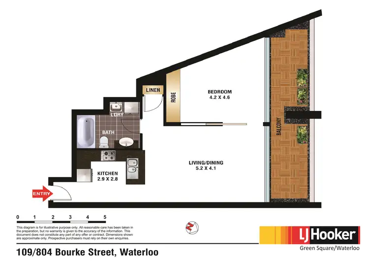 Floorplan of Homely apartment listing, 109/804 Bourke Street, Waterloo NSW 2017