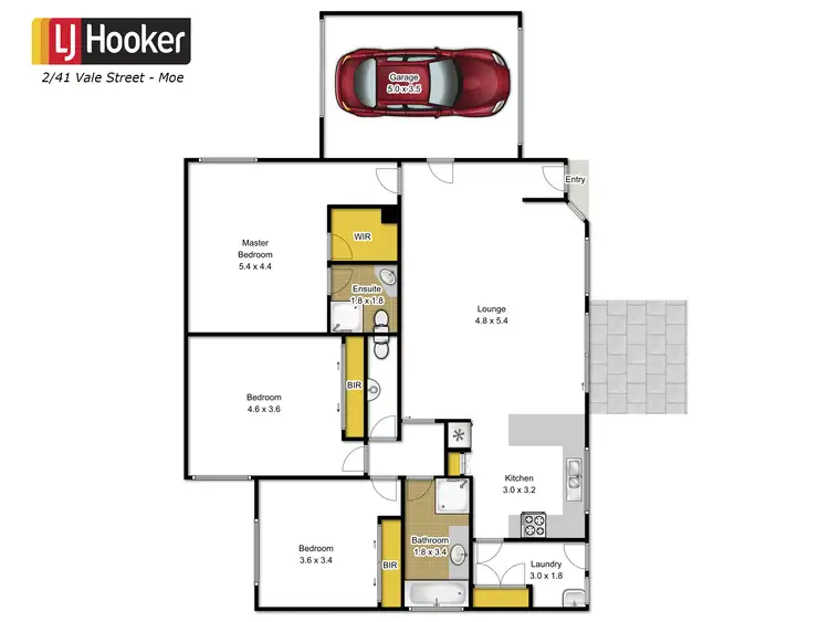 Floorplan of Homely townhouse listing, Unit 2/41 Vale Street, Moe VIC 3825