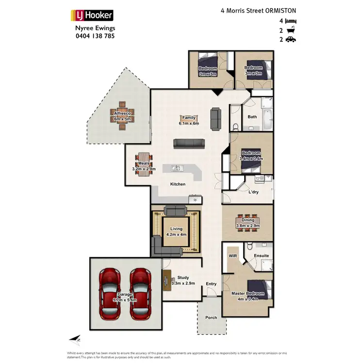 Floorplan of Homely house listing, 4 Morris Street, Ormiston QLD 4160
