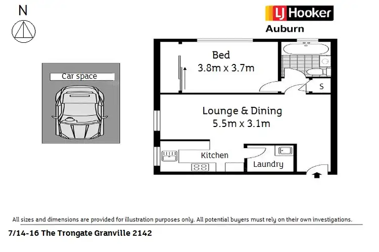 Floorplan of Homely unit listing, 7/14-16 The Trongate, Granville NSW 2142