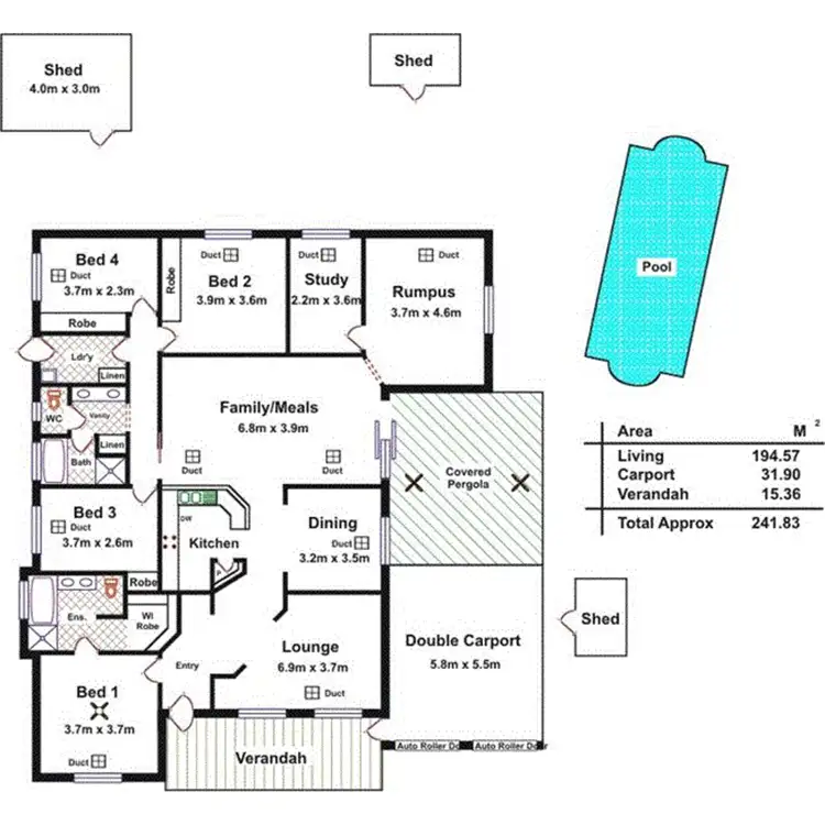 Floorplan of Homely house listing, 11 Maxwell Court, Evanston Park SA 5116