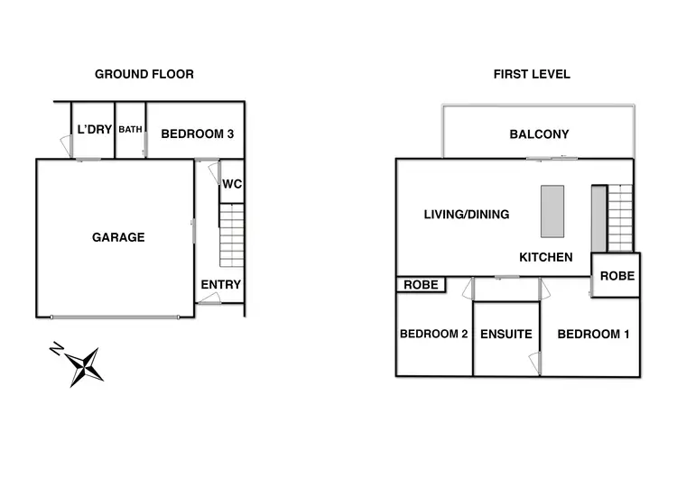 Floorplan of Homely townhouse listing, 2-5/4 Lefroy Street, North Hobart TAS 7000