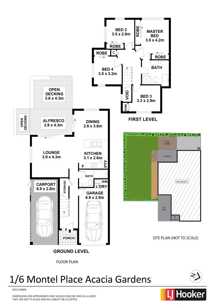 Floorplan of Homely townhouse listing, 1/6 Montel Place, Acacia Gardens NSW 2763