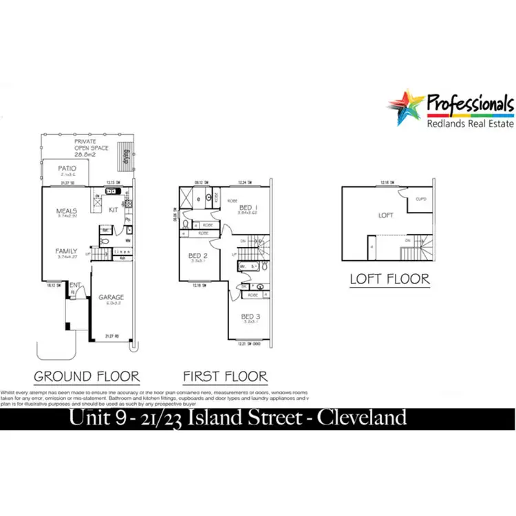 Floorplan of Homely townhouse listing, 9/21-23 Island Street, Cleveland QLD 4163
