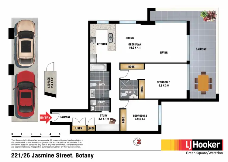 Floorplan of Homely apartment listing, 221/26 Jasmine Street, Botany NSW 2019