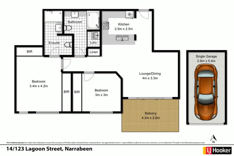 Floorplan of Homely apartment listing, 14/123 Lagoon Street, Narrabeen NSW 2101