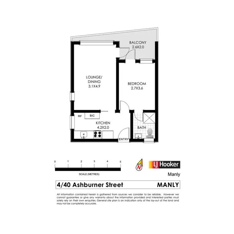 Floorplan of Homely apartment listing, 4/40 Ashburner Street, Manly NSW 2095