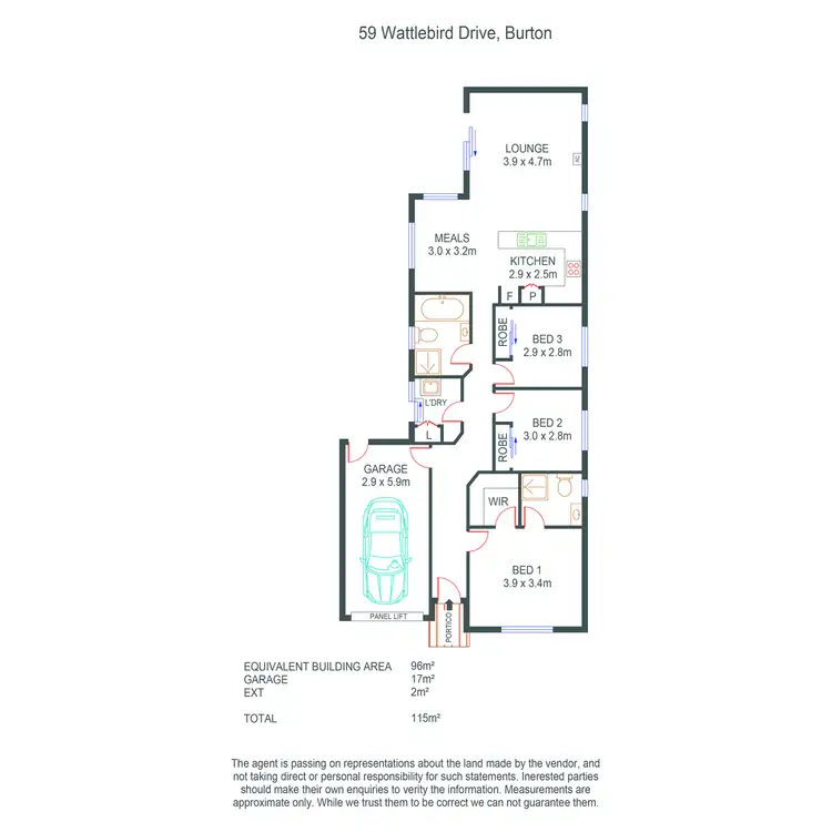 Floorplan of Homely house listing, 59 Wattlebird Drive, Burton SA 5110